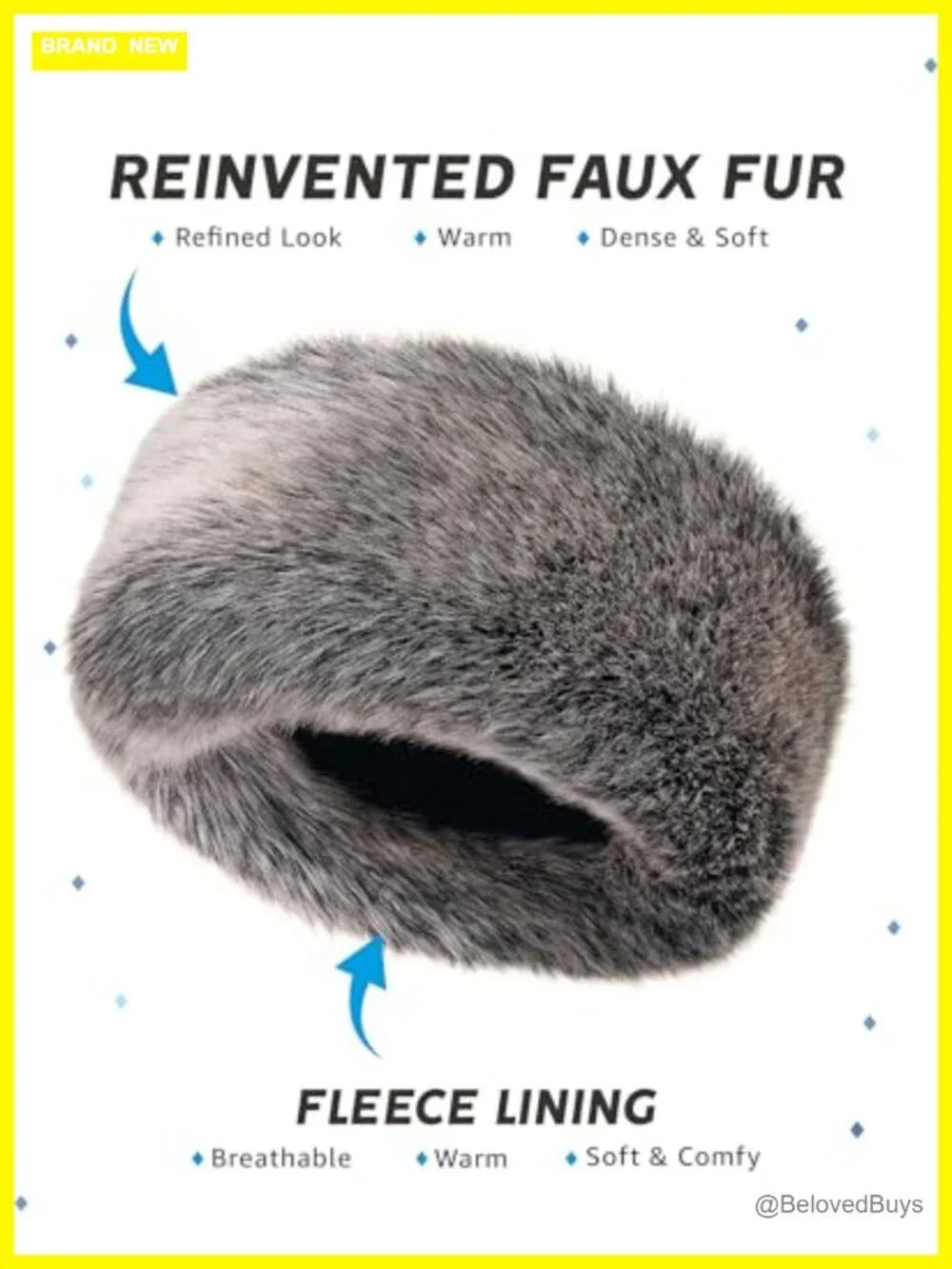 Faux Fur Siberian Headband Earmuff Women Fluffy Ear Warmer